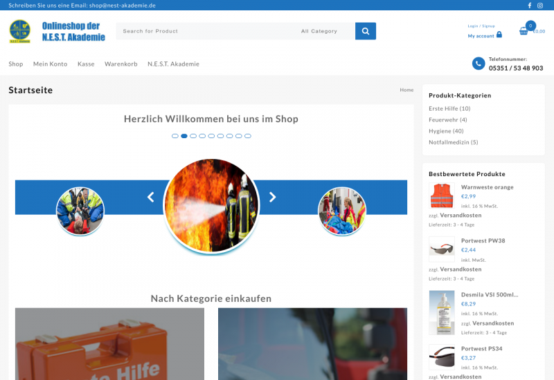 Onlineshop der N.E.S.T.