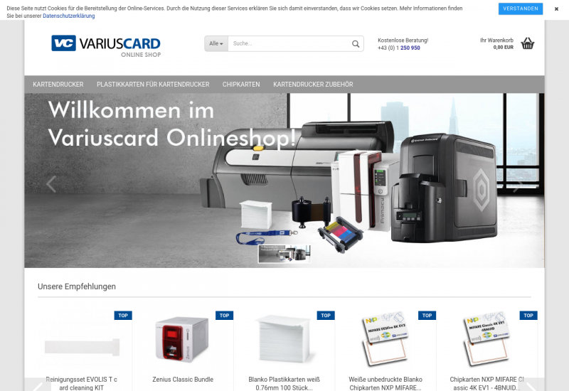 Variuscard Onlineshop