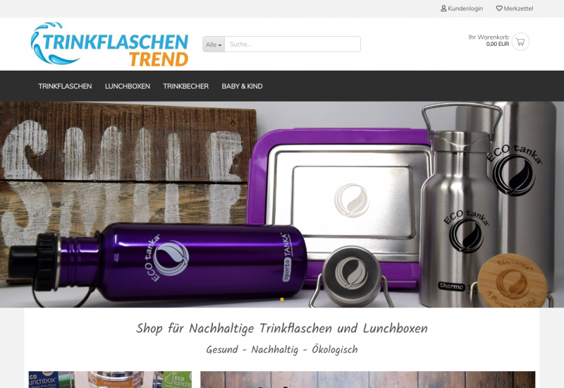 Onlineshop für Trinkflaschen und Lunchboxen